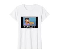 Rick and Morty Courage Poster T-Shirt, Femme, Blanc, XXL