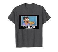 Rick and Morty Courage Poster T-Shirt, Homme, Chiné Foncé, 6XL