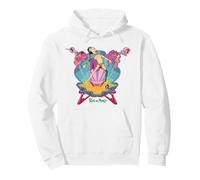 Rick and Morty Fabulous Mr. Nimbus Sweat à Capuche, Unisexe pour Adultes, Blanc, M