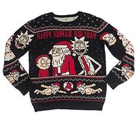 Rick and Morty Happy Human Holiday Adult Knit Sweater