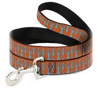 Rick and Morty Laisse pour chien Mr. Meeseeks Poses Flip Orange 1,8 m de long 1,3 cm de large