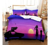 Rick And Morty Microfibre Douce Facile D'entretien Housse De Couette De Parure De Convient ¿¿ Toutes Les Personnes Pi¿¿Ces Quilt Cover Fermeture ¿¿ Glissi¿¿Re Single£¿Xcm£©