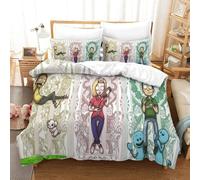 Rick And Morty Microfibre Douce Facile D'entretien Housse De Couette De Parure De Convient ¿¿ Toutes Les Personnes Pi¿¿Ces Quilt Cover Fermeture ¿¿ Glissi¿¿Re Double£¿Xcm£©