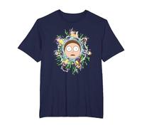 Rick and Morty Multiple Morty T-Shirt, Homme Grandes Tailles, Bleu Marine, 3X Tall