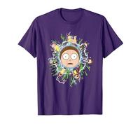 Rick and Morty Multiple Morty T-Shirt, Homme, Violet, L