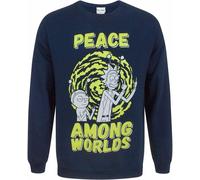 Rick And Morty - "Peace Among Worlds" Sweatshirt für Herren NS7314 (XXL) (Marineblau)