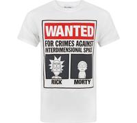 Rick And Morty - T-shirt pour homme NS6610 (XL) (Blanc/Noir/Rouge)