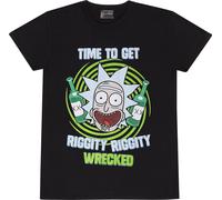 Rick And Morty - T-shirt "Riggity Wrecked" pour homme/femme unie HE1889 (L) (Noir)