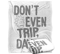 RICK AND MORTY The Don't Even Trip Plaid Ultra Doux au Toucher Soyeux - 152 x 127 cm