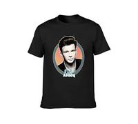 Rick Astley Mens T-Shirt Casual Cotton Unisex Tees Tops Black M