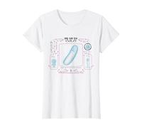 Rick et Morty Merch Pickle Science Focus T-Shirt, Femme, Blanc, 3XL