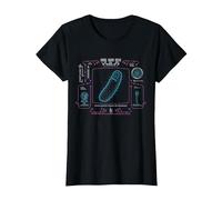 Rick et Morty Merch Pickle Science Focus T-Shirt, Femme, Noir, XXL