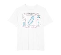 Rick et Morty Merch Pickle Science Focus T-Shirt, Homme Grandes Tailles, Blanc, 3X Tall