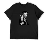 Rick from The Young Ones As The People Poet Played by Rik Mayall Tribute Men's T-Shirt Unisex Black Cotton Hip Hop Print Tee Shirts XL