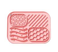 Rick Mat Tapis d'alimentation éducatif antidérapant en silicone Structure à ventouse Distribution de friandises Stimulation du comportement alimentaire lent Support d'entraînement Compatible avec plus