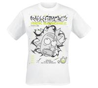 Rick & Morty Darkest Year Homme T-Shirt Manches Courtes Blanc M 100% Coton Regular/Coupe Standard