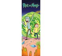 Rick & Morty - Poster de porte - Portal + 1 paquet de tesa Powerstrips® - contenu 20 pièces