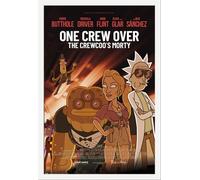Rick & Morty - Poster - Season 4 - one Crew + cadre amovible, Shinsuke® Maxi MDF blanc, vitre acrylique