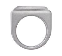 Rick Owens - Anello Etched Beveled - Homme - Accessoires - Gris - Taille: M