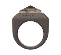 Rick Owens - Bague Pyramide de Cristal - Femme - Accessoires - Brun - Taille: XS