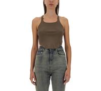 Rick Owens - Basic Tank Cropped - Femme - Tops - Beige - Taille: 40 FR