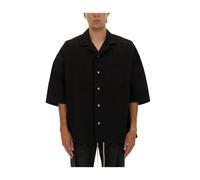 Rick Owens - Chemise à manches courtes à double poche - Homme - Chemises - Noir - Taille: M