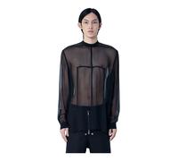 Rick Owens - Chemise à Manches Longues Translucides - Homme - Tops - Noir - Taille: M