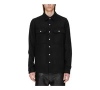 Rick Owens - Chemise d'extérieur en Lana - Homme - Chemises - Noir - Taille: L