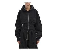 Rick Owens - Collage Gimp Sweat à capuche - Femme - Sweatshirts et sweats à capuche - Noir - Taille: 36 FR