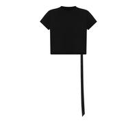 Rick Owens - Cropped Small Level T-Shirt - Femme - Tops - Noir - Taille: 40 FR