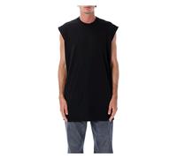 Rick Owens - Débardeur en Coton Sans Manches Noir - Homme - Tops - Noir - Taille: M