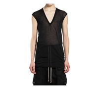 Rick Owens - Deep V SL T - Homme - Tops - Noir - Taille: L