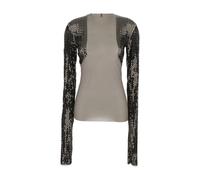 Rick Owens - Dennis Cropped T-Shirt - Femme - Tops - Gris - Taille: 42 FR