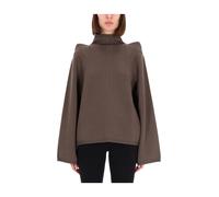 Rick Owens - Draped Wool Turtleneck - Femme - Pulls - Gris - Taille: 40 FR