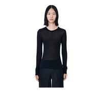 Rick Owens - Haut à Manches Longues à Capuche - Femme - Tops - Noir - Taille: 42 FR
