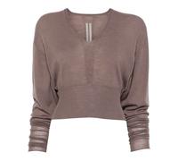 Rick Owens - Haut court à col en V - Femme - Pulls - Violet - Taille: 42 FR