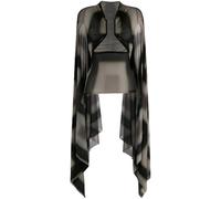 Rick Owens - Haut drapé semi-transparent - Femme - Tops - Noir - Taille: 40 FR