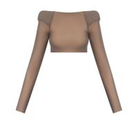 Rick Owens - Haut Transparent à Col Roulé - Femme - Tops - Brun - Taille: 40 FR