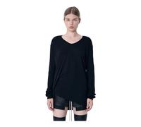 Rick Owens - Hiked Long Sleeve Top - Femme - Tops - Noir - Taille: 42 FR