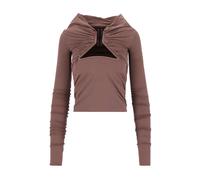 Rick Owens - Jersey LS Prong - Femme - Tops - Brun - Taille: 40 FR