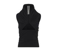 Rick Owens - Jersey SS Prong Top - Femme - Tops - Noir - Taille: 38 FR