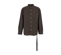 Rick Owens - Chemise Marron en Coton avec Poches Poitrine - Homme - Blouses et Chemises - Brun - Taille: M