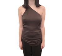 Rick Owens - One Shoulder Tank - Femme - Tops - Brun - Taille: 38 FR