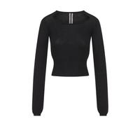 Rick Owens - Pull court à encolure fendue - Femme - Pulls - Noir - Taille: 40 FR