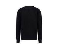 rick owens pull homme noir fisherman round neck en laine - M