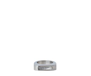 Rick Owens - Pyramid Palladium Brass Ring - Femme - Accessoires - Gris - Taille: 58 MM