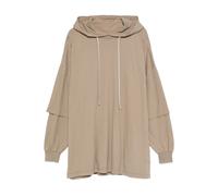 Rick Owens - Sweat à capuche double épaisseur 100% coton - Homme - Sweatshirts et sweats à capuche - Beige - Taille: ONE Size