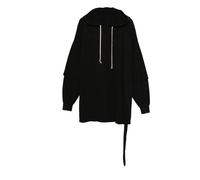 Rick Owens - Sweat à Capuche Noir à Double Couche - Homme - Sweatshirts et sweats à capuche - Noir - Taille: ONE Size