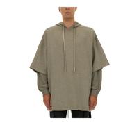 Rick Owens - SweaT-shirt à capuche double épaisseur - Homme - Sweatshirts et sweats à capuche - Gris - Taille: L