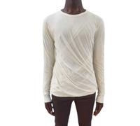 Rick Owens - T-shirt Double Manches Longues - Homme - Tops - Blanc - Taille: XL